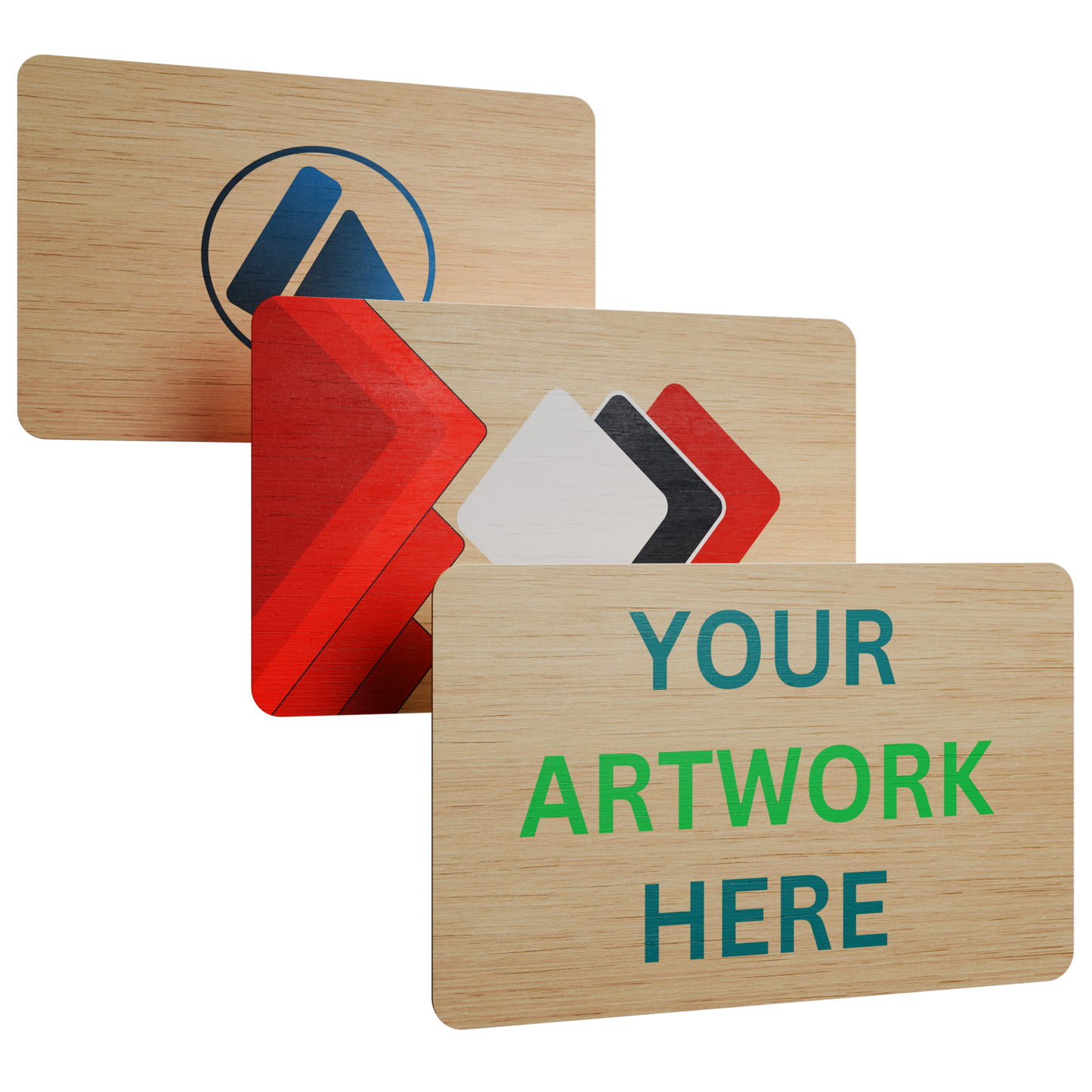 Custom Bamboo Card 5-Pack